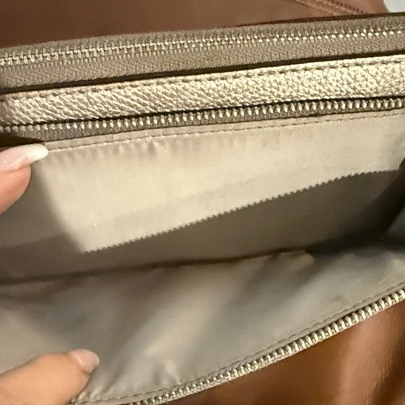 Coach Metallic Gold Wristlet Wallet - Picture 6 of 7